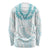 Aloha Lei Onaona Long Sleeve Shirt Teal Hawaiian Tribal Pattern