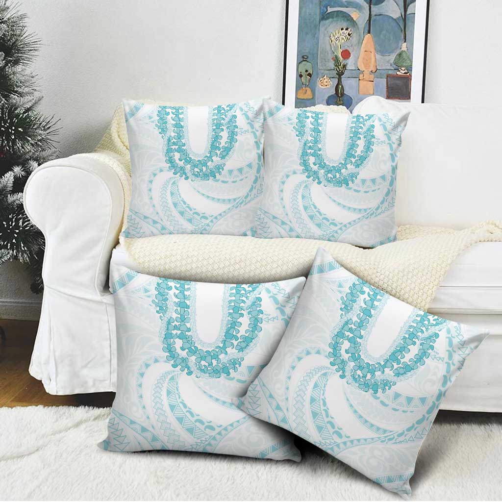 Aloha Lei Onaona Pillow Cover Teal Hawaiian Tribal Pattern - Polynesian Pride