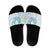 Aloha Lei Onaona Slide Sandals Teal Hawaiian Tribal Pattern - Polynesian Pride