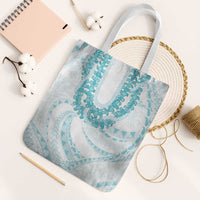 Aloha Lei Onaona Tote Bag Teal Hawaiian Tribal Pattern - Polynesian Pride