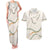 Aloha Lei Mikioi Couples Matching Tank Maxi Dress and Hawaiian Shirt Beige Polynesian Tribal Tatau Pattern