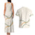 Aloha Lei Mikioi Couples Matching Tank Maxi Dress and Hawaiian Shirt Beige Polynesian Tribal Tatau Pattern