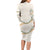 Aloha Lei Mikioi Family Matching Long Sleeve Bodycon Dress and Hawaiian Shirt Beige Polynesian Tribal Tatau Pattern