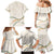 Aloha Lei Mikioi Family Matching Mermaid Dress and Hawaiian Shirt Beige Polynesian Tribal Tatau Pattern