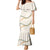 Aloha Lei Mikioi Family Matching Mermaid Dress and Hawaiian Shirt Beige Polynesian Tribal Tatau Pattern
