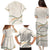 Aloha Lei Mikioi Family Matching Puletasi and Hawaiian Shirt Beige Polynesian Tribal Tatau Pattern