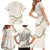Aloha Lei Mikioi Family Matching Short Sleeve Bodycon Dress and Hawaiian Shirt Beige Polynesian Tribal Tatau Pattern