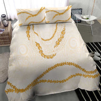 Aloha Lei Mikioi Bedding Set Gold Polynesian Tribal Tatau Pattern