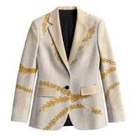 Aloha Lei Mikioi Blazer Gold Polynesian Tribal Tatau Pattern - Polynesian Pride