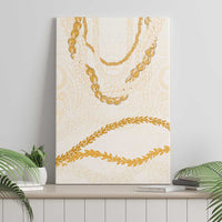 Aloha Lei Mikioi Canvas Wall Art Gold Polynesian Tribal Tatau Pattern