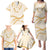 Aloha Lei Mikioi Family Matching Puletasi and Hawaiian Shirt Gold Polynesian Tribal Tatau Pattern