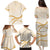 Aloha Lei Mikioi Family Matching Puletasi and Hawaiian Shirt Gold Polynesian Tribal Tatau Pattern