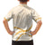 Aloha Lei Mikioi Family Matching Short Sleeve Bodycon Dress and Hawaiian Shirt Gold Polynesian Tribal Tatau Pattern