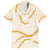 Aloha Lei Mikioi Family Matching Short Sleeve Bodycon Dress and Hawaiian Shirt Gold Polynesian Tribal Tatau Pattern