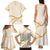 Aloha Lei Mikioi Family Matching Tank Maxi Dress and Hawaiian Shirt Gold Polynesian Tribal Tatau Pattern