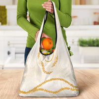 Aloha Lei Mikioi Grocery Bag Gold Polynesian Tribal Tatau Pattern LT9 - Polynesian Pride