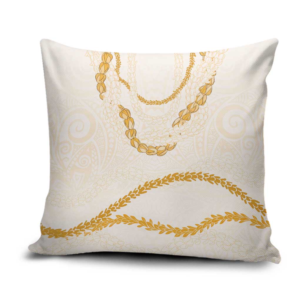 Aloha Lei Mikioi Pillow Cover Gold Polynesian Tribal Tatau Pattern - Polynesian Pride