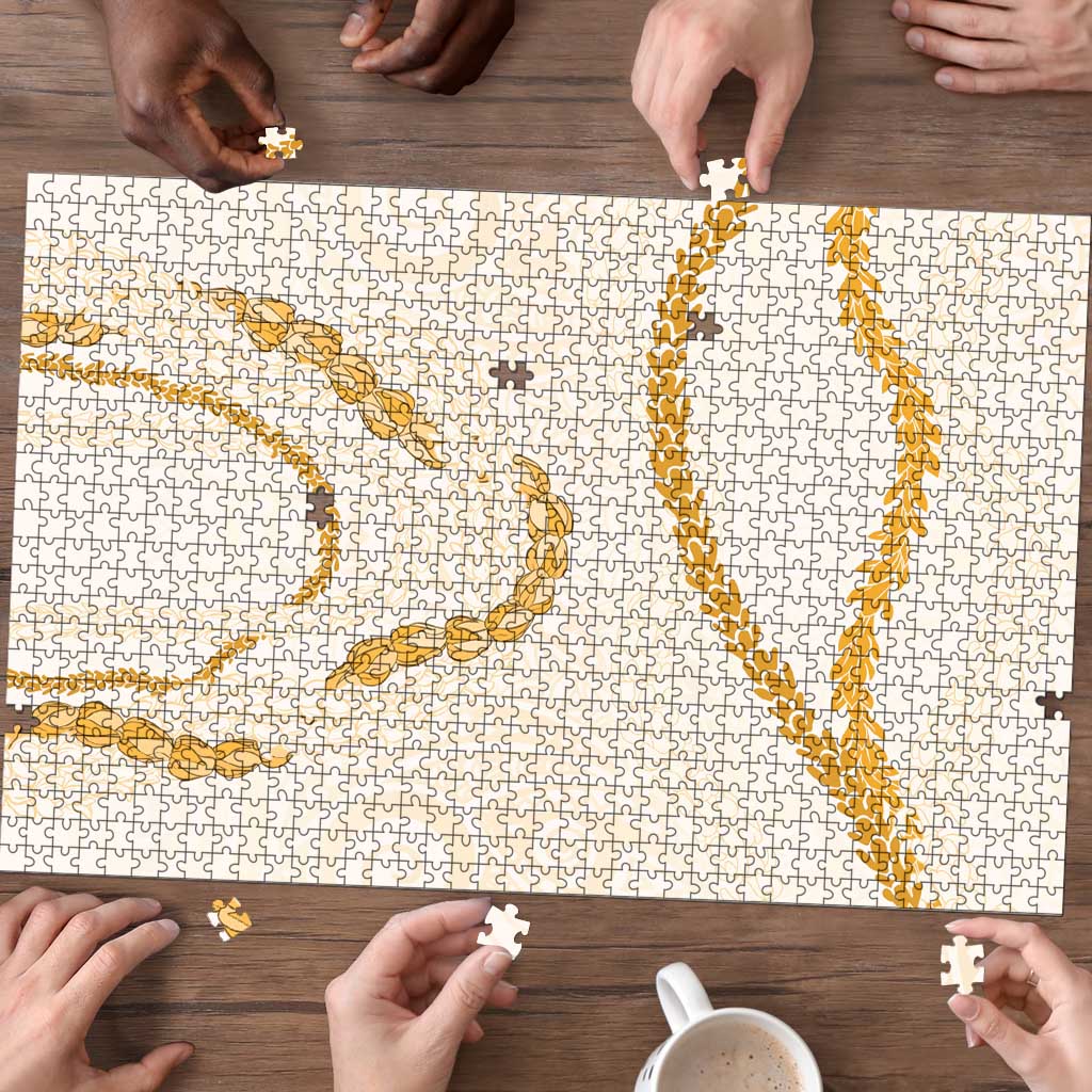 Aloha Lei Mikioi Puzzle Gold Polynesian Tribal Tatau Pattern - Polynesian Pride
