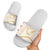 Aloha Lei Mikioi Slide Sandals Gold Polynesian Tribal Tatau Pattern - Polynesian Pride