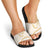Aloha Lei Mikioi Slide Sandals Gold Polynesian Tribal Tatau Pattern - Polynesian Pride
