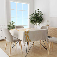 Aloha Lei Mikioi Tablecloth Gold Polynesian Tribal Tatau Pattern