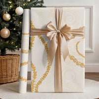 Aloha Lei Mikioi Wrapping Paper Gold Polynesian Tribal Tatau Pattern - Polynesian Pride