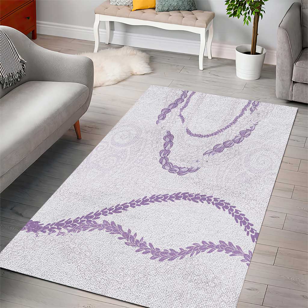 Aloha Lei Mikioi Area Rug Purple Polynesian Tribal Tatau Pattern