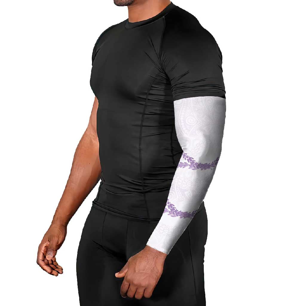 Aloha Lei Mikioi Arm Sleeves Purple Polynesian Tribal Tatau Pattern - Polynesian Pride