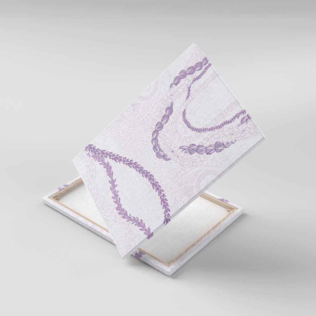 Aloha Lei Mikioi Canvas Wall Art Purple Polynesian Tribal Tatau Pattern