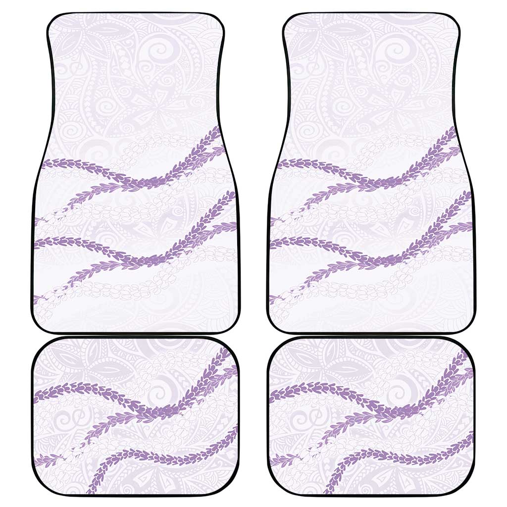 Aloha Lei Mikioi Car Mats Purple Polynesian Tribal Tatau Pattern