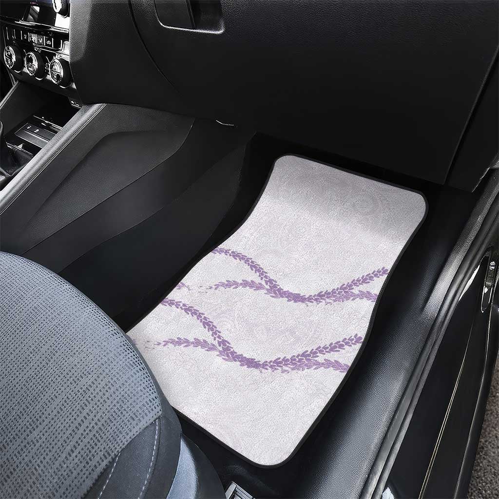 Aloha Lei Mikioi Car Mats Purple Polynesian Tribal Tatau Pattern