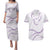 Aloha Lei Mikioi Couples Matching Puletasi and Hawaiian Shirt Purple Polynesian Tribal Tatau Pattern