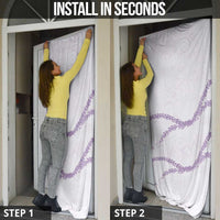 Aloha Lei Mikioi Door Cover Purple Polynesian Tribal Tatau Pattern - Polynesian Pride