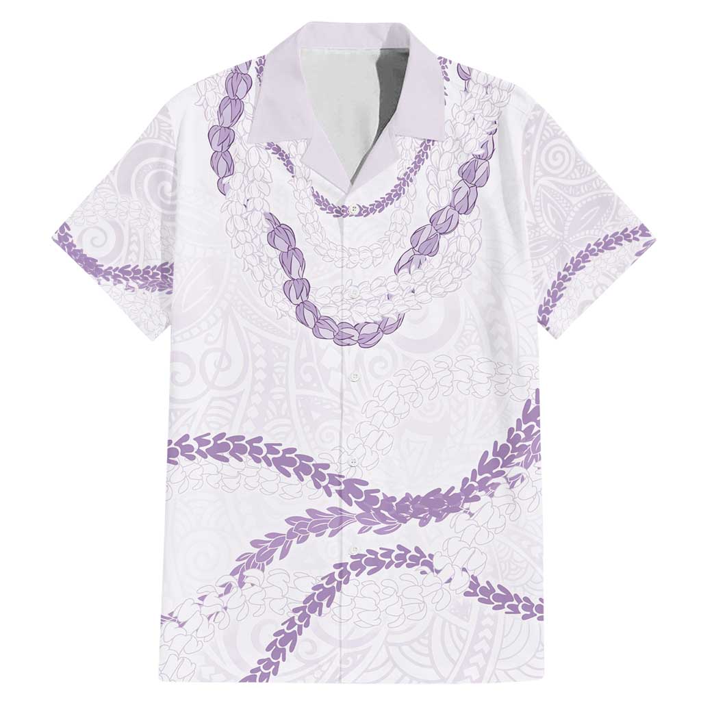 Aloha Lei Mikioi Family Matching Mermaid Dress and Hawaiian Shirt Purple Polynesian Tribal Tatau Pattern