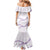 Aloha Lei Mikioi Family Matching Mermaid Dress and Hawaiian Shirt Purple Polynesian Tribal Tatau Pattern