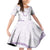 Aloha Lei Mikioi Family Matching Off Shoulder Short Dress and Hawaiian Shirt Purple Polynesian Tribal Tatau Pattern