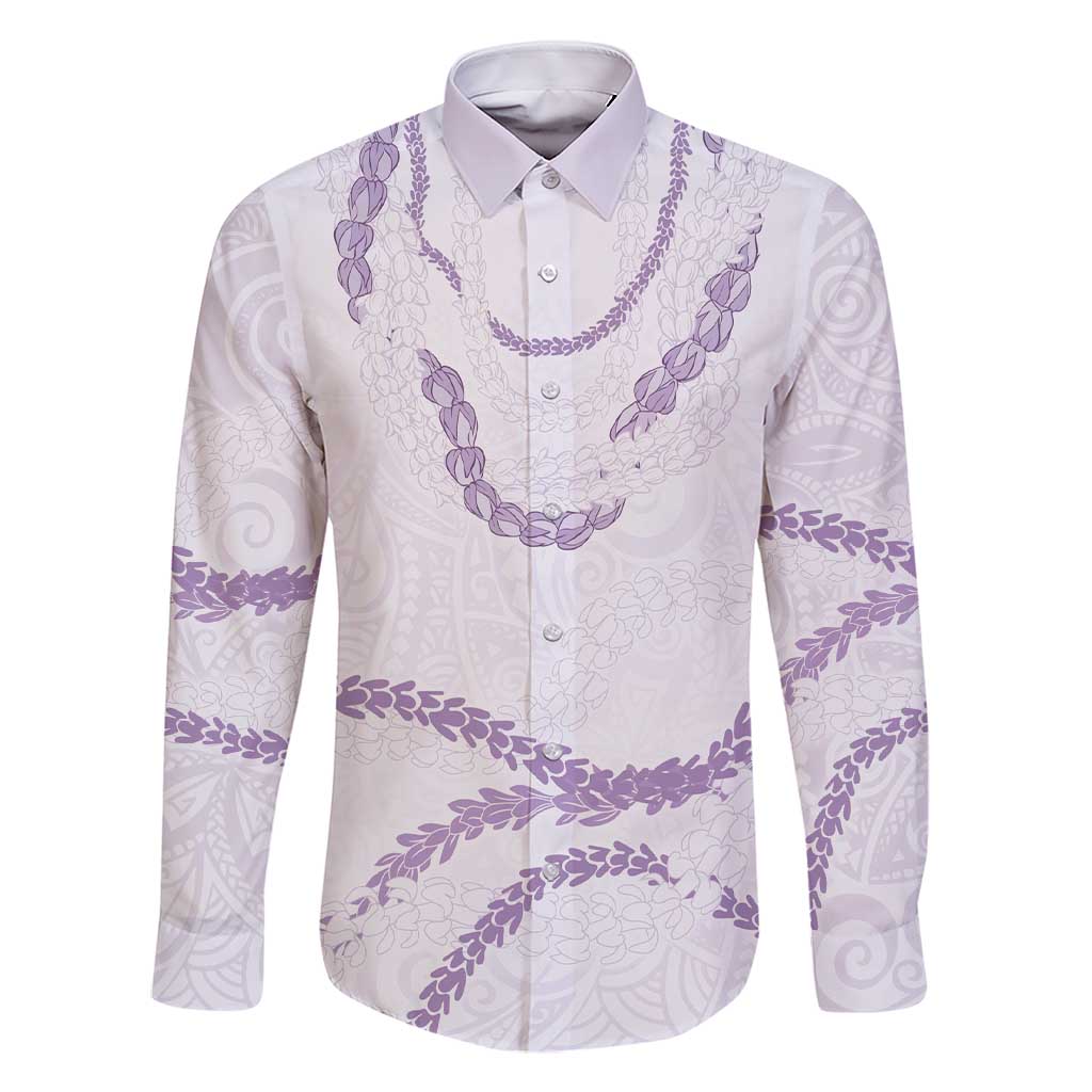 Aloha Lei Mikioi Family Matching Short Sleeve Bodycon Dress and Hawaiian Shirt Purple Polynesian Tribal Tatau Pattern