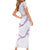 Aloha Lei Mikioi Family Matching Short Sleeve Bodycon Dress and Hawaiian Shirt Purple Polynesian Tribal Tatau Pattern