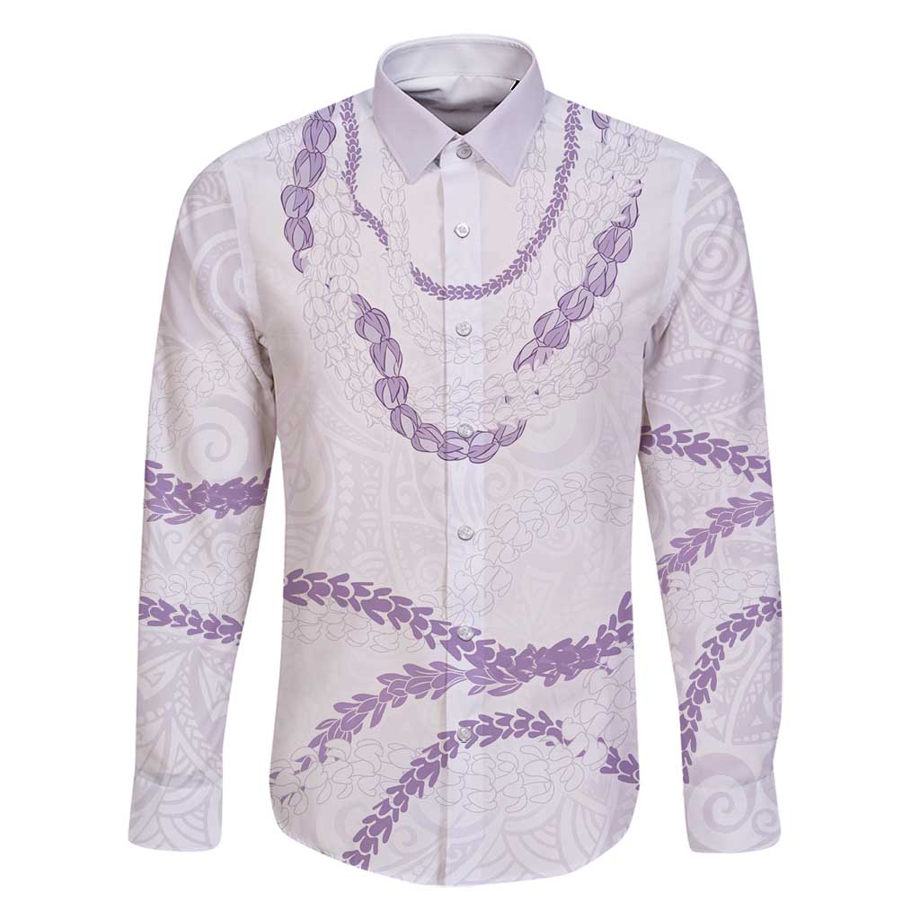 Aloha Lei Mikioi Family Matching Tank Maxi Dress and Hawaiian Shirt Purple Polynesian Tribal Tatau Pattern