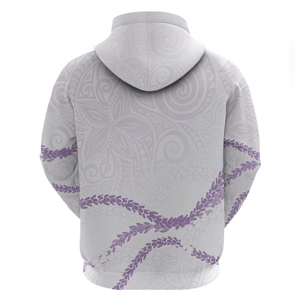 Aloha Lei Mikioi Hoodie Purple Polynesian Tribal Tatau Pattern