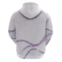 Aloha Lei Mikioi Hoodie Purple Polynesian Tribal Tatau Pattern
