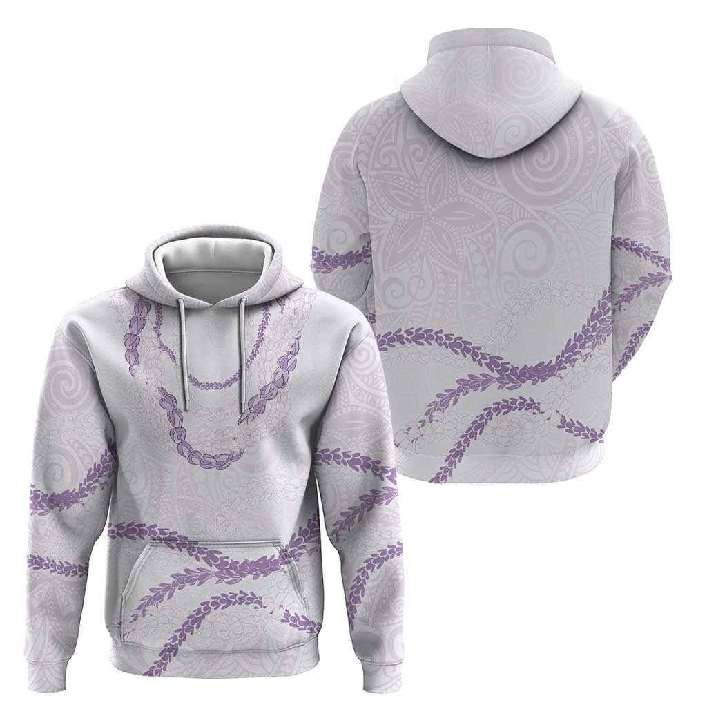 Aloha Lei Mikioi Hoodie Purple Polynesian Tribal Tatau Pattern