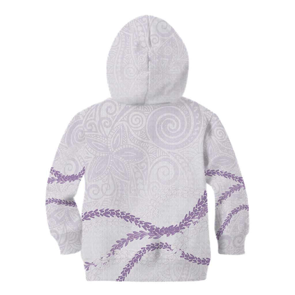 Aloha Lei Mikioi Kid Hoodie Purple Polynesian Tribal Tatau Pattern LT9 - Polynesian Pride