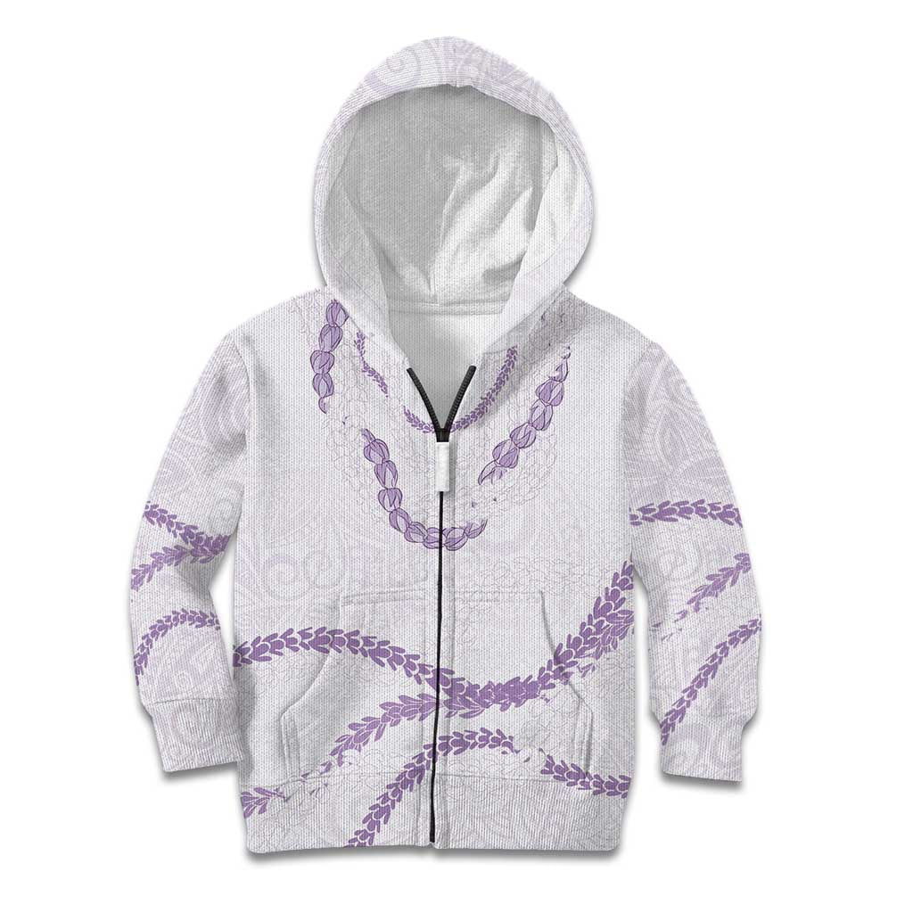 Aloha Lei Mikioi Kid Hoodie Purple Polynesian Tribal Tatau Pattern LT9 Zip Hoodie Purple - Polynesian Pride