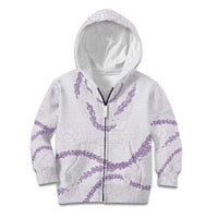 Aloha Lei Mikioi Kid Hoodie Purple Polynesian Tribal Tatau Pattern LT9 Zip Hoodie Purple - Polynesian Pride