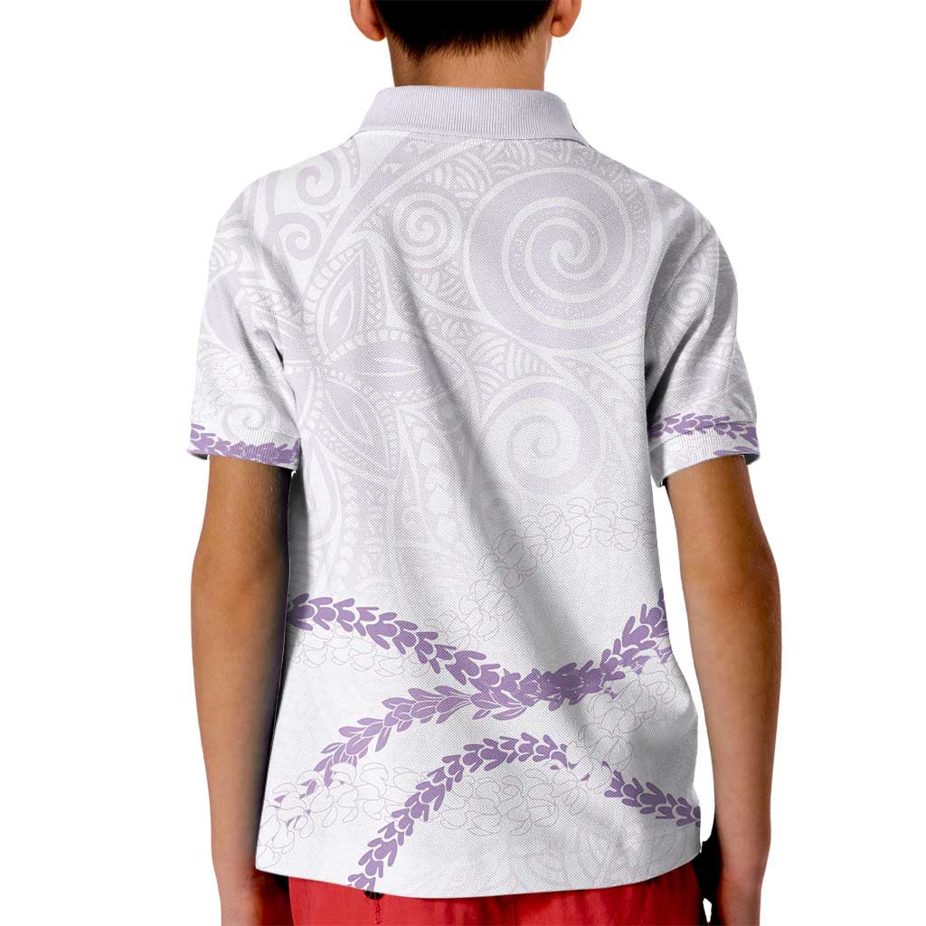 Aloha Lei Mikioi Kid Polo Shirt Purple Polynesian Tribal Tatau Pattern LT9 - Polynesian Pride