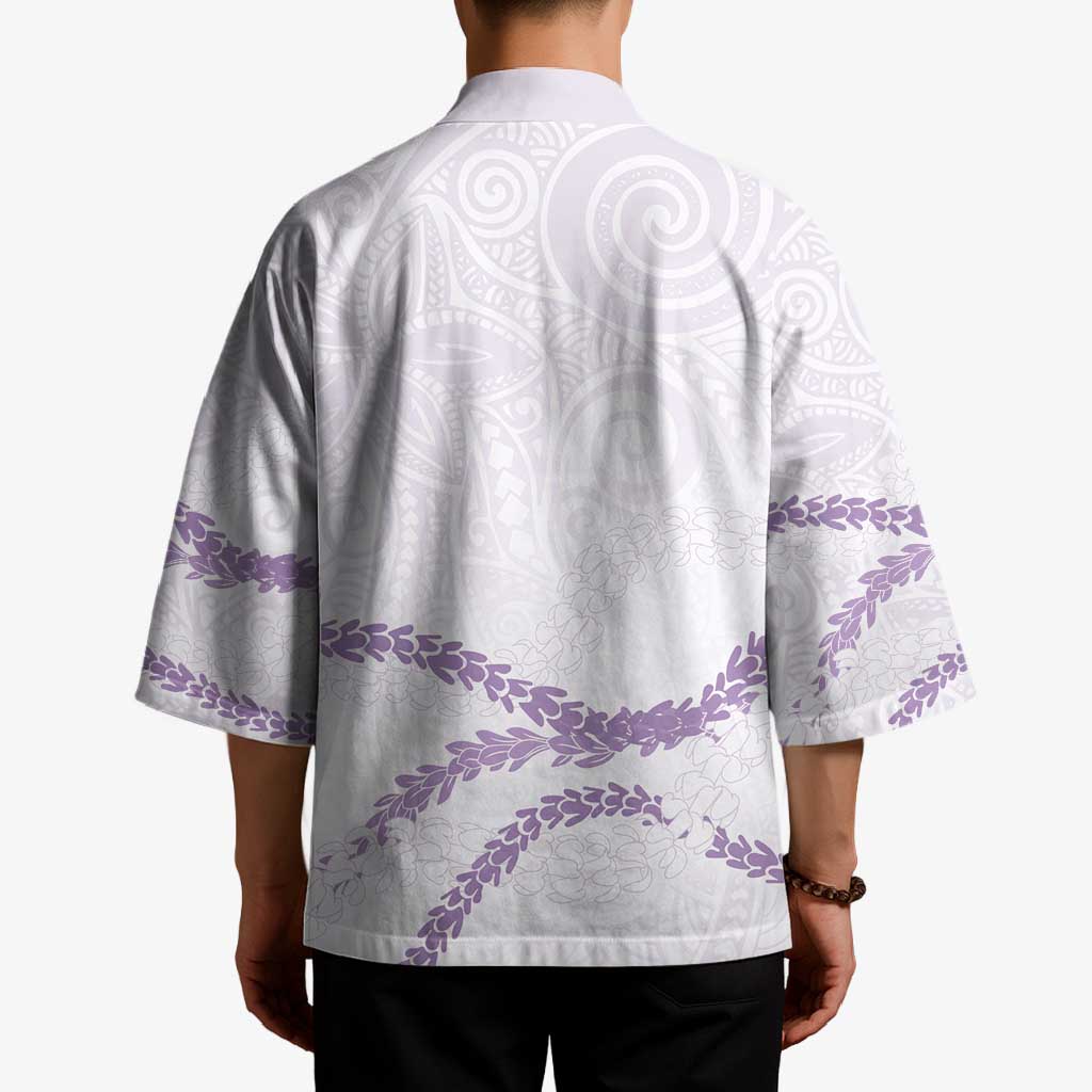 Aloha Lei Mikioi Kimono Purple Polynesian Tribal Tatau Pattern - Polynesian Pride