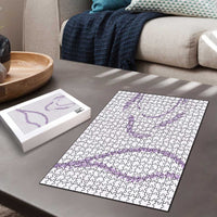 Aloha Lei Mikioi Puzzle Purple Polynesian Tribal Tatau Pattern - Polynesian Pride