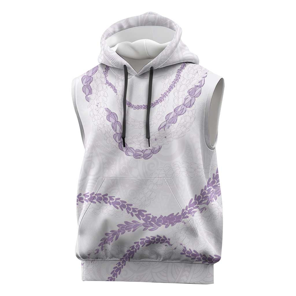 Aloha Lei Mikioi Sleeveless Hoodie Purple Polynesian Tribal Tatau Pattern - Polynesian Pride