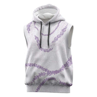 Aloha Lei Mikioi Sleeveless Hoodie Purple Polynesian Tribal Tatau Pattern - Polynesian Pride